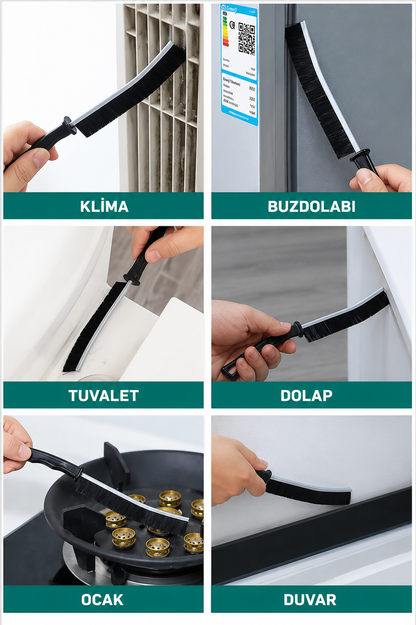 Çok Amaçlı Temizlik Fırçası & Mikrofiber Bez