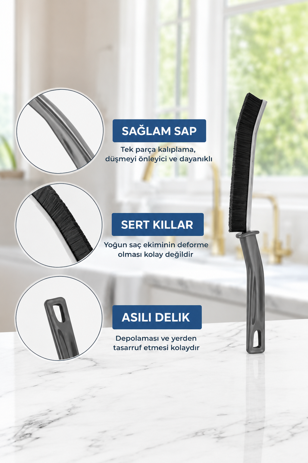 Çok Amaçlı Temizlik Fırçası & Mikrofiber Bez