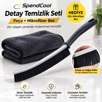 Çok Amaçlı Temizlik Fırçası & Mikrofiber Bez